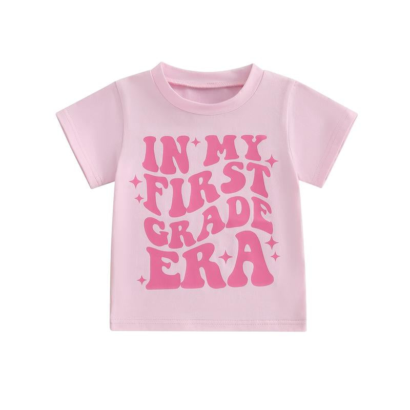 FOCUSNORM Back to School Outfit for Girls in My Pre-K Era Shirt/Kindergarten/First Grade Shirts Kid First Day of School Photo