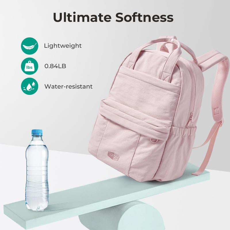 BAGSMART Chic 20L Waterproof Casual College Backpack Fits 14.3" Laptop & 40 Oz Water Bottle Lightweight 0.84Lbs Travel Backpack for Adults