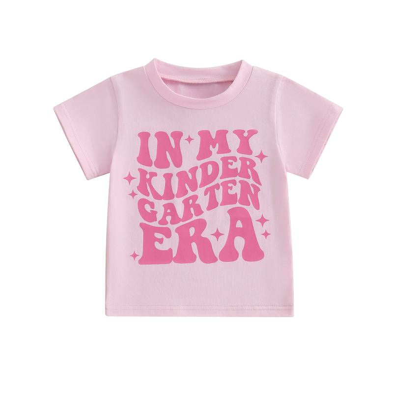 FOCUSNORM Back to School Outfit for Girls in My Pre-K Era Shirt/Kindergarten/First Grade Shirts Kid First Day of School Photo