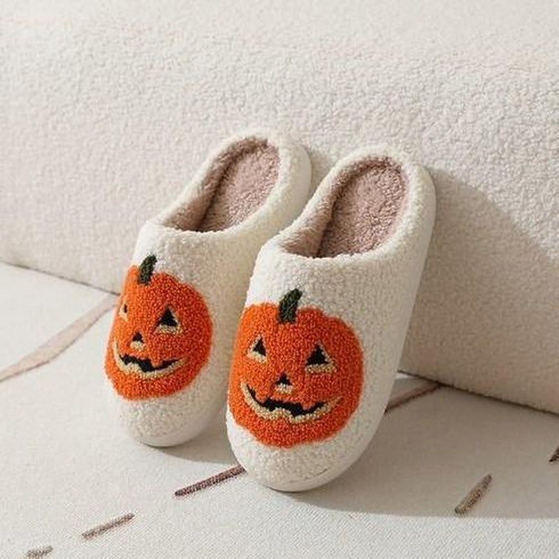 Women'S Trendy Cartoon Pumpkin Slippers | Warm Comfy Indoor/Outdoor Wear | Perfect Gift for Back-To-School or Birthdays