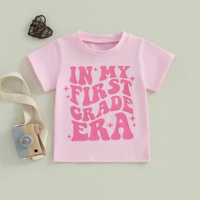 FOCUSNORM Back to School Outfit for Girls in My Pre-K Era Shirt/Kindergarten/First Grade Shirts Kid First Day of School Photo